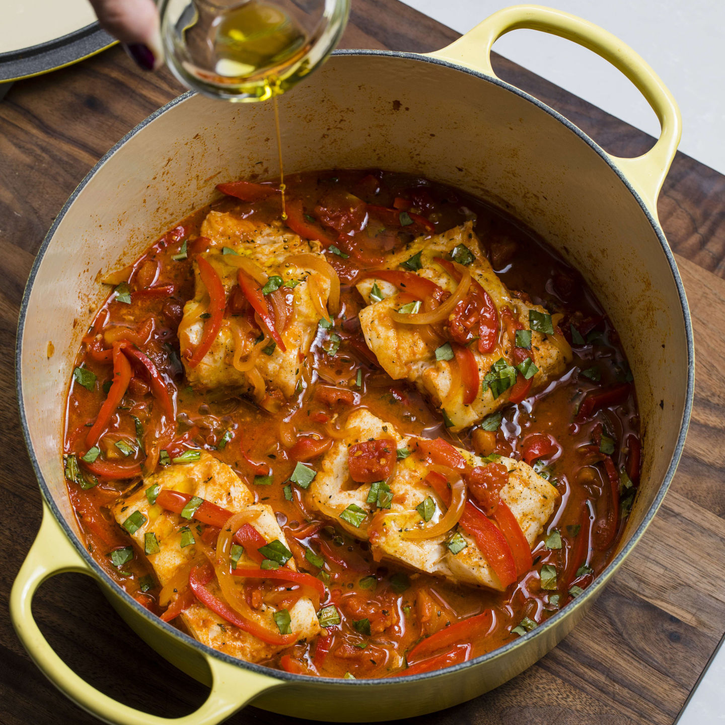 Food Column ATK Braised Cod Peperonata